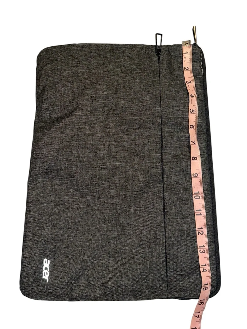 Acer Charcoal Gray Laptop Sleeve with Front Zip Pocket